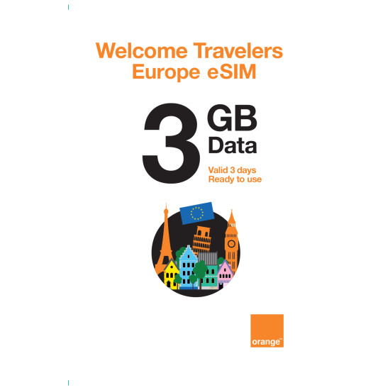 Travelers Weekend eSIM Europe 3GB